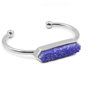 NWT Kinsley Armelle Silver Cobalt Quartz Bangle Bracelet